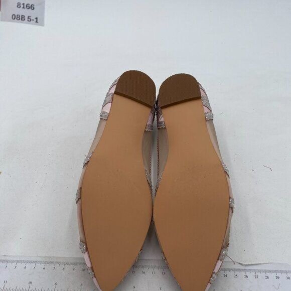 XYD Pink Rhinestone Mesh Flats - Picture 7 of 8
